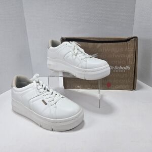 Dr. Scholl's Women's Sadie White Platform Lace Up Sneakers Size 9